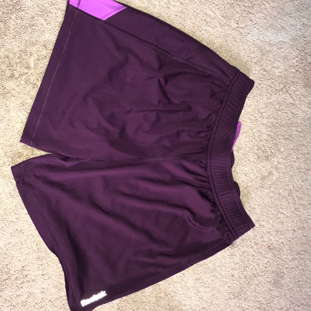 Purple Reebok basketball shorts